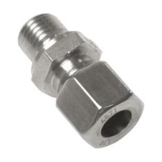 Gerade Einschraubverschraubung 1/4" Rohr 6mm  V4A mit Dichtring