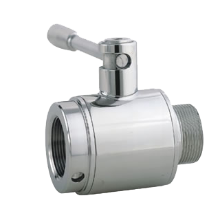 Kugelhahn mit Weingewinde 5/4" AG und Whitworthgewinde IG 3/4"  1.4301