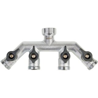 GEKA PLUS Vierwegeventil Mit Außengewinde 3/4"  VERNICKELT