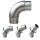 Steckfitting frei verstellbar für Rohr 42,4mm 1.4301 geschliffen