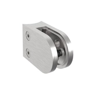Glasklemme Modell 25  1.4404 geschliffen für Rundrohr 42,4mm  Glasstärke 12- 12,76mm