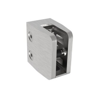 Glasklemme Modell 26  1.4404 geschliffen für Formrohr  Glasstärke 8- 12,76mm