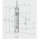 Edelstahl Zwischenflanschrückschlagklappe DN50  V4A  PTFE  FDA