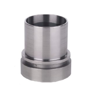 Edelstahl Rillenstutzen DN80 mit Sicherungsbund glatt für Schlauch 75mm  zum Anschweißen  1.4401