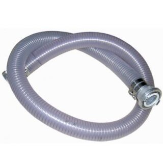 Spiral Saug- und Druckschlauch transparent mit STORZ B/75 Alu-Kupplungen  Länge 3 Meter