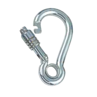 Karabiner mit Springverschluss und Kausche 5x50  V4A