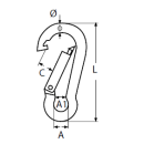 Karabiner ALU 5x50 BLAU