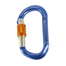 Karabiner ALU blau 12x113 mit Sicherungsmutter