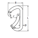 Karabiner ALU silber 10x100