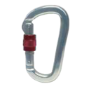 Karabiner ALU silber 11x116 mit Sicherungsmutter asymetrisch