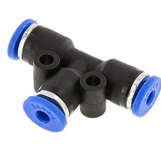 T- Steckverbinder 12mm  Messing vernickelt