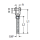 Gabel mit Linksgewinde M16 inkl. Kontramutter  V4A
