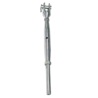 Wantenspanner Gabel- Terminal (gedrehte Ausführung) M5  für Seil 2,5mm  1.4404