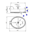 Ovales Tanktürchen Type 200N  482x387 nach innen und außen öffnend