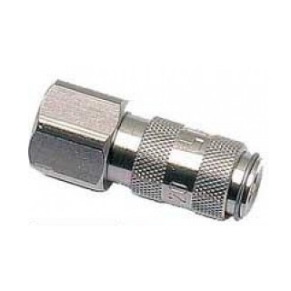 Edelstahl Schnellkupplung mit Innengewinde 1/2"  Stecker 13mm  absperrend  1.4305