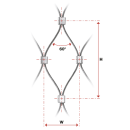 Seilnetz aus Edelstahl 1.4401 Konstruktion 6x7...