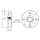 Gewindeflansch DN20  3/4" nach EN 1092-1 Typ 1  PN16 VERZINKT