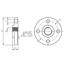 Gewindeflansch DN80  3" nach EN 1092-1 Typ 1  PN16 VERZINKT