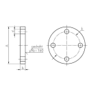 Edelstahl Blindflansch EN1092-5 DN100 PN10/16  V4A...