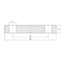 Edelstahl Blindflansch EN1092-5 DN25 PN10/16/25/40  V2A  volles Blatt