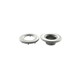 DOT-Öse und verzahnte Gegenplatte 9,5mm innnen, Schaftlänge: 5,4mm  V2A  100 Stück