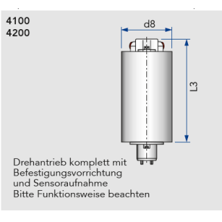 Pneumatik- Drehantrieb für Kugelhähne DN25-80 luftöffnend- luftschließend