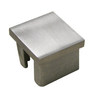 Rohrabschlussstopfen für Formrohr 30x30x2  1.4301