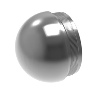 Rohrabschlussstopfen Kugelform für Rohr 33,7mm  1.4301