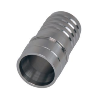 Edelstahl Schweißschlauchtülle 25,5x1,5 für Klemmschaleneinband 25,0mm  1.4404  Länge: 58mm