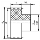 Stirnzahnrad aus Kunststoff mit Edelstahlkern Z12 MODUL 4