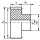 Stirnzahnrad aus Kunststoff mit Edelstahlkern Z12 MODUL 4