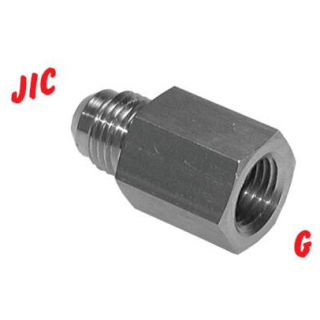 Adapter UNF 9/16"-18 Außengewinde auf G 1/4" Innengewinde  1.4571