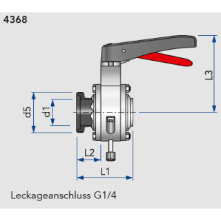 Leckage- Scheibenventil KIESELMANN G-S DN125  1.4404  EPDM