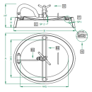 Mannloch 320 OVAL 345x445 V2A  Schwenköffnung nach...