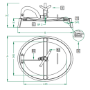 Mannloch 321 OVAL 345x445 V2A mit Schwenköffnung...