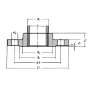 Edelstahl Gewindeflansch DN25 Gewinde 1" nach EN...