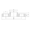 Los- (Lap- Joint) Flansch 1/2" ANSI 1.4301 150 lbs