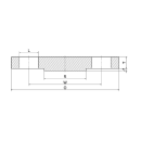 Blindflansch nach ASME 10" 1.4301  150lbs
