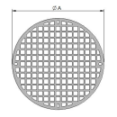 Schutzgitter für Domdeckel 200mm  1.4404 gelasert