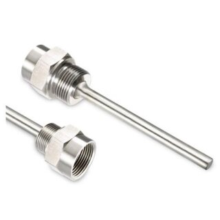 Tauchhülse mit Außen- und Innengewinde 1/2", Länge 50mm  V4A