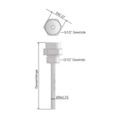 Tauchhülse mit Außen- und Innengewinde 1/2", Länge 200mm  V4A