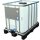 IBC Container 120x80x101cm Einfüllöffnung NW225  Auslaufarmatur NW50 auf Kunststoffpalette  600 Liter