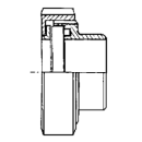 Stirnschauglas 2" Borosilikatglas  1.4301