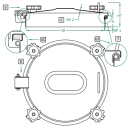 Domdeckel 939B RUND 220mm  1.4301  mit 4 Kunststoffhandgriffen