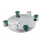 Domdeckel 945B RUND 600mm  mit 6 Kunstoffhandgriffen  1.4301