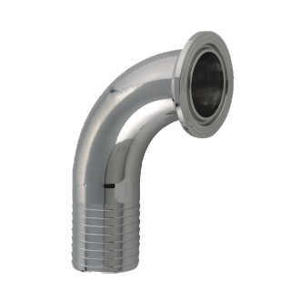 ANTI RISTAGNO Bogen 90° DN80 mit Schlauchtülle 60mm  1.4301