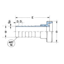 Schlauchgewindestutzen DIN DN10  Tülle 13mm  1.4301