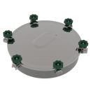 Domdeckel 979B RUND 220mm Rahmen 60x2  1.4301