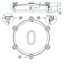 Domdeckel 979B RUND 220mm Rahmen 60x2  1.4301
