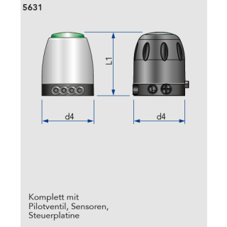 KIESELMANN Steuerkopf 1 Magnetventil ASI-BUS, 2 Endschalter  Kunststoffhaube